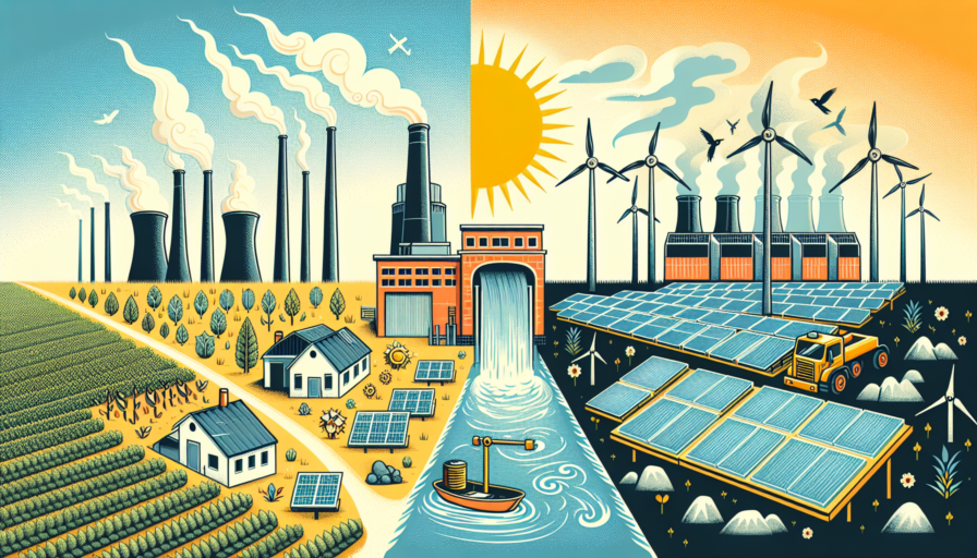 Comparativa entre uso del gas y energías renovables